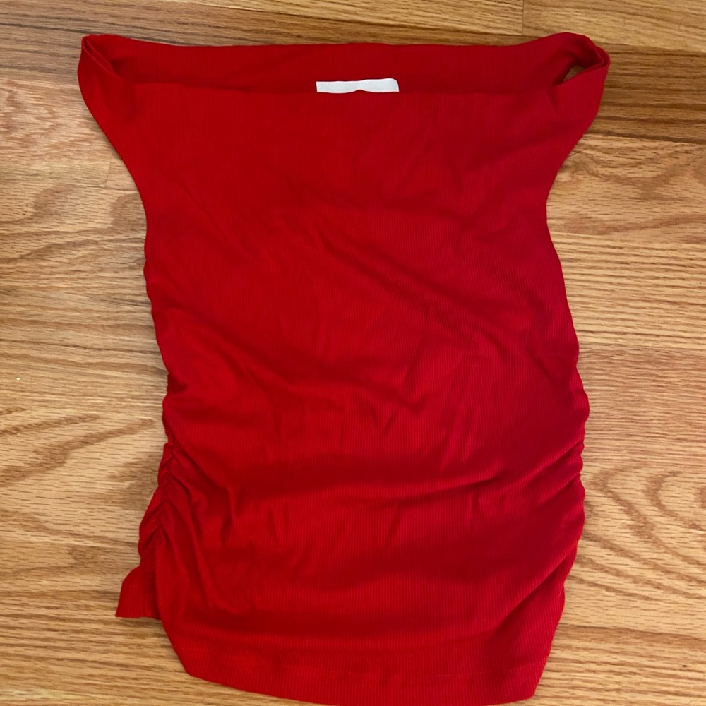 Red off the shoulder top